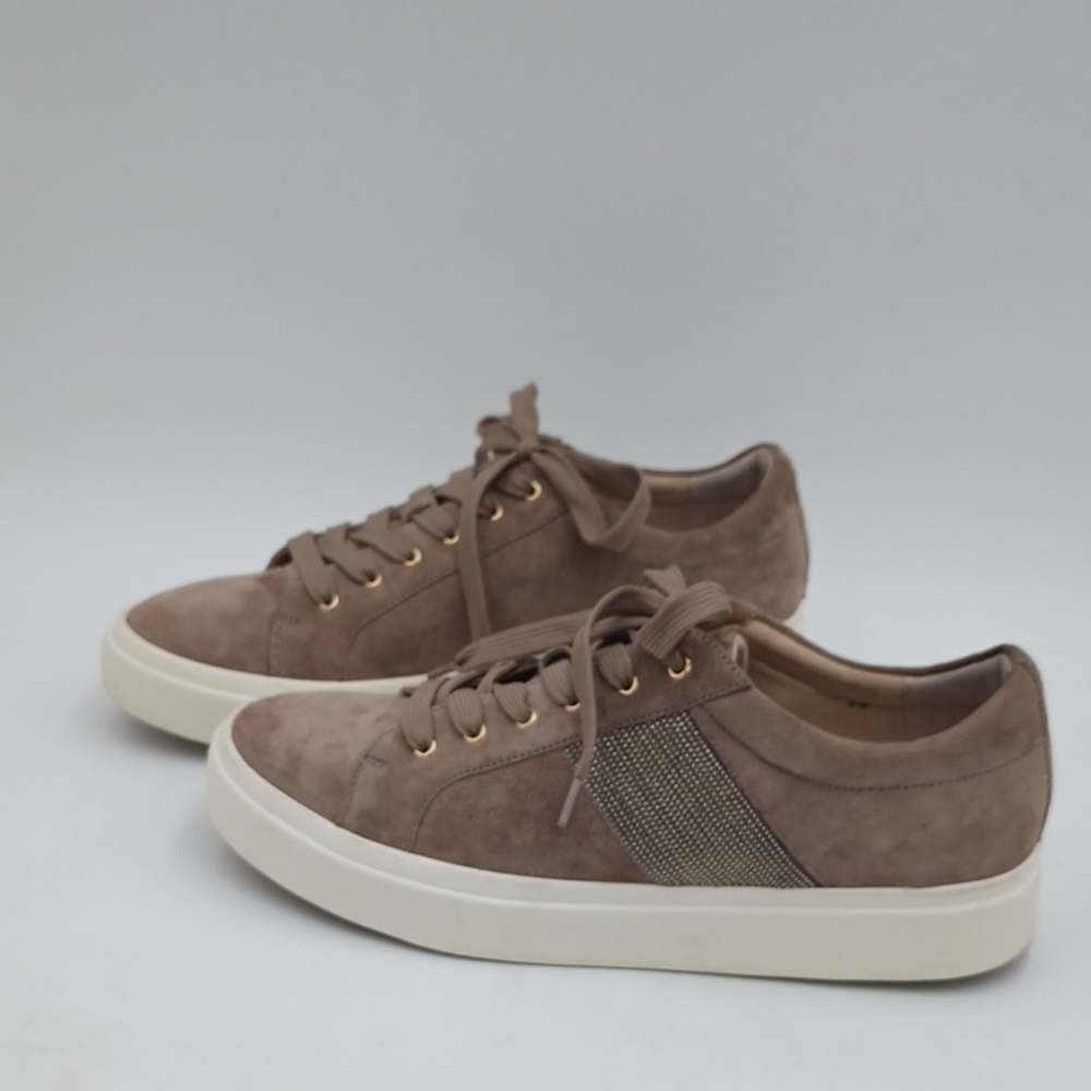 Vaneli Sport Genuine Suede Sneakers Beige Tan Size 9M